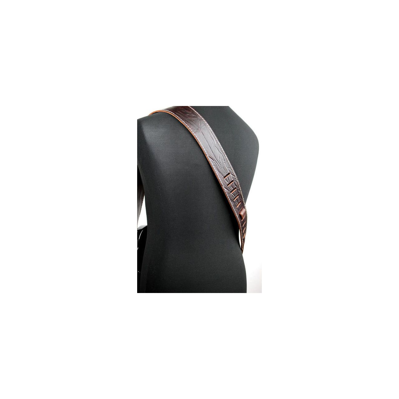 1515 Raw II Contour Wrinkle Brown - Gitarrengurt, Made in Germany