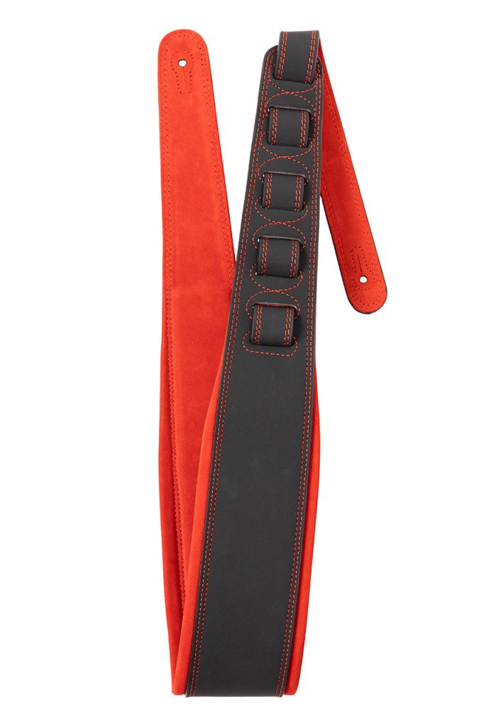 Gitarrengurt Leder Red