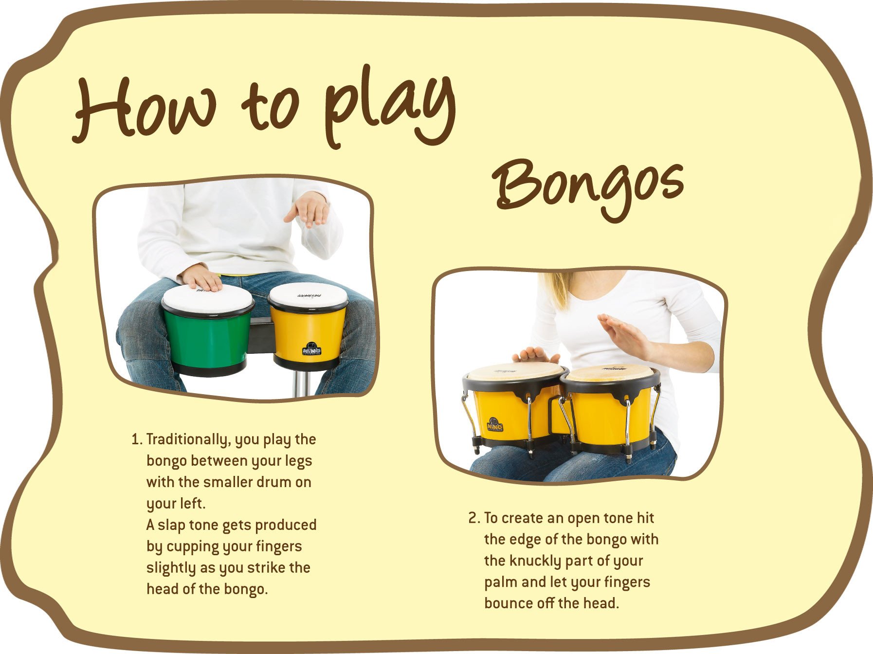 Kinder Bongo 6,5 Zoll & 7,5 Zoll - Kinder Percussion Instrument