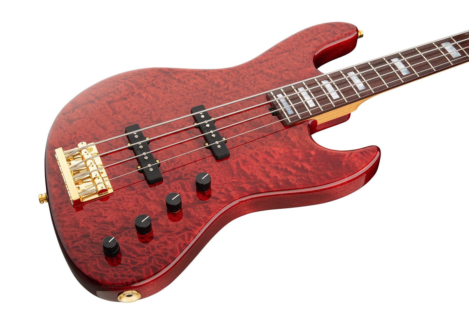 MasterBuilt 21-Fret Standard J/J Bass, Limited Edition 2023, 4-String - Majestic Red