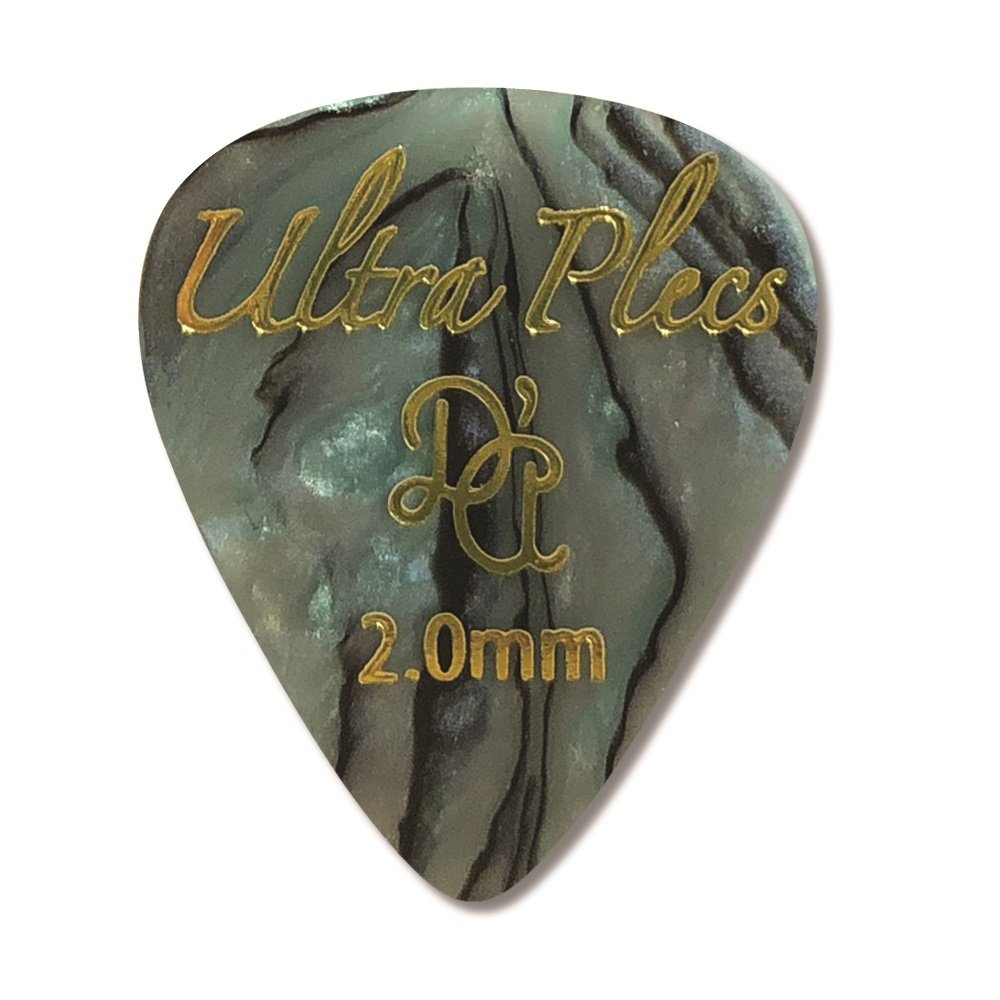 Ultra Plecs Picks - 351 Shape (UP351 2.0ABA), 6 pcs Pick Pack, 2.00 mm, Abalone