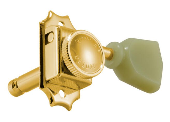 533GK Vintage Locking Rotomatics with Keystone Button - Guitar Machine Heads, 3 + 3 - Gold