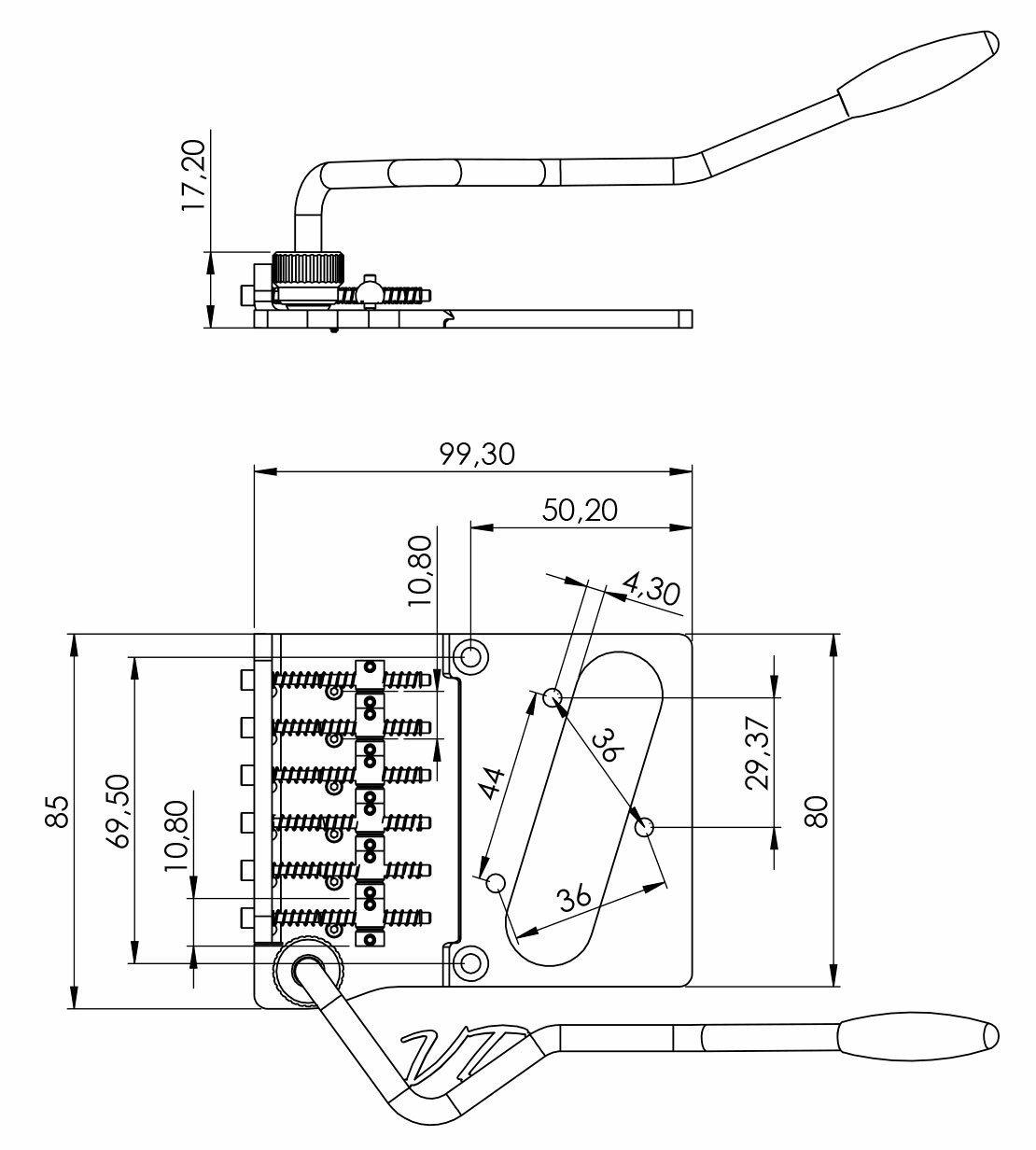 VT2 Teletrem Classic (VT2CL-w/oL) - Stainless Steel