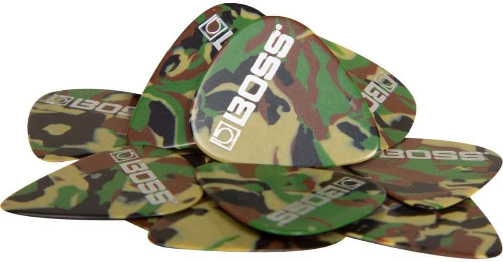 Celluloid Pick, Thin, Camo, 12er Pack