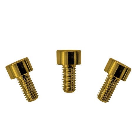 FRNCSGDP Color Stainless Steel Nut Clamping Screws (3 pcs), Gold