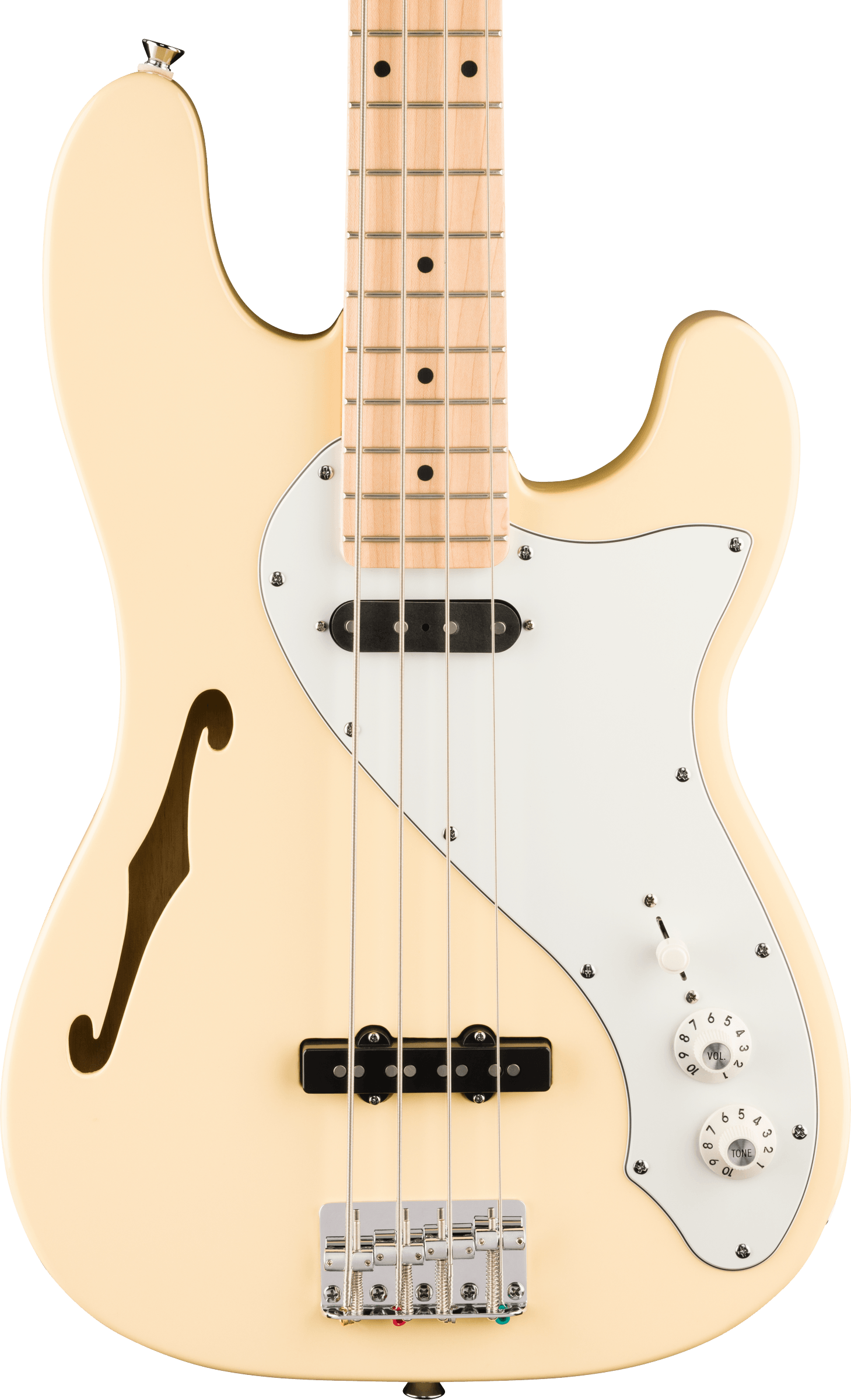 Paranormal Precision Bass Thinline SJ Vintage White 