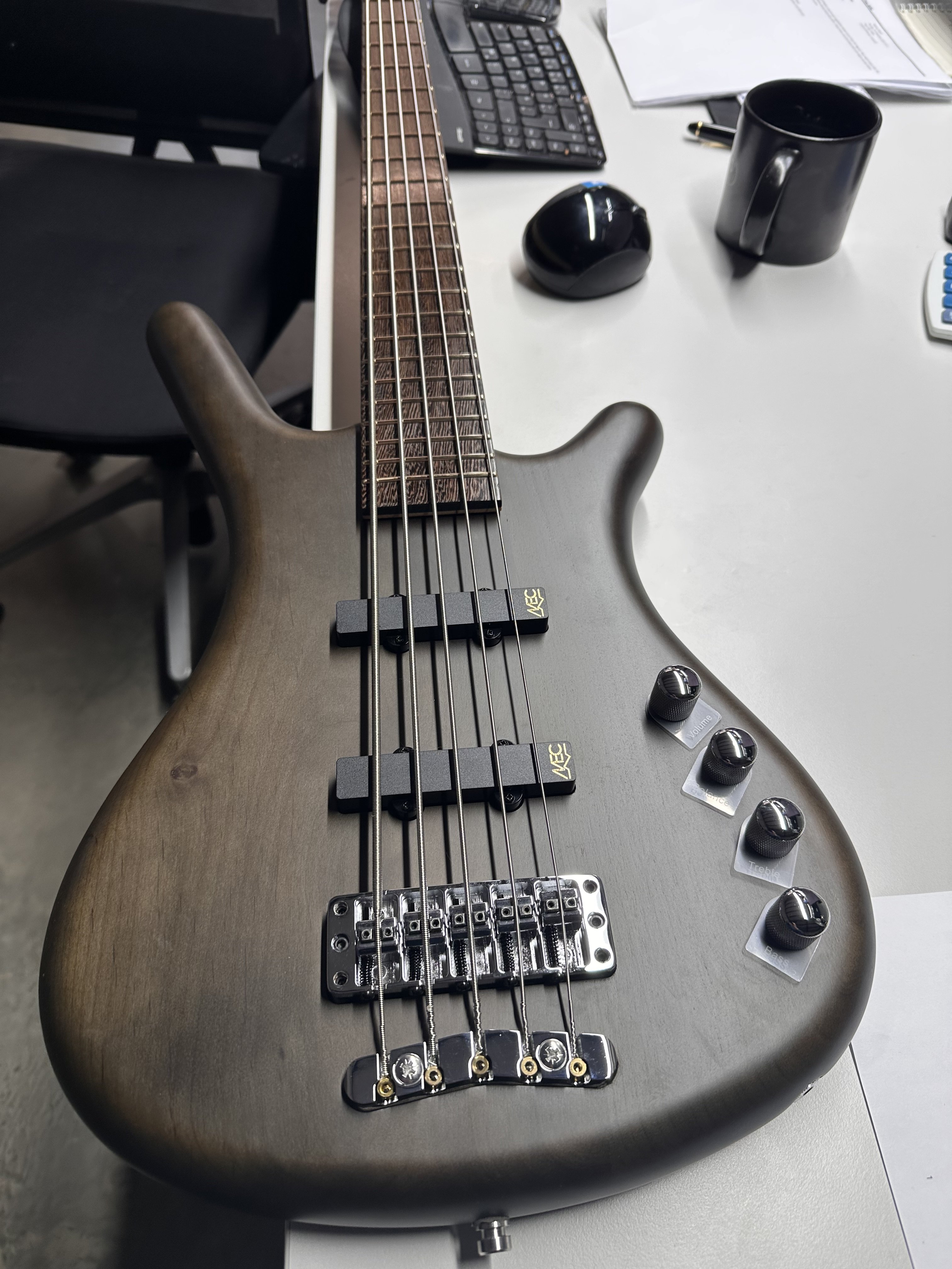 RockBass Corvette Basic 5-String Nirvana Black Transparent Satin (B-Stock)
