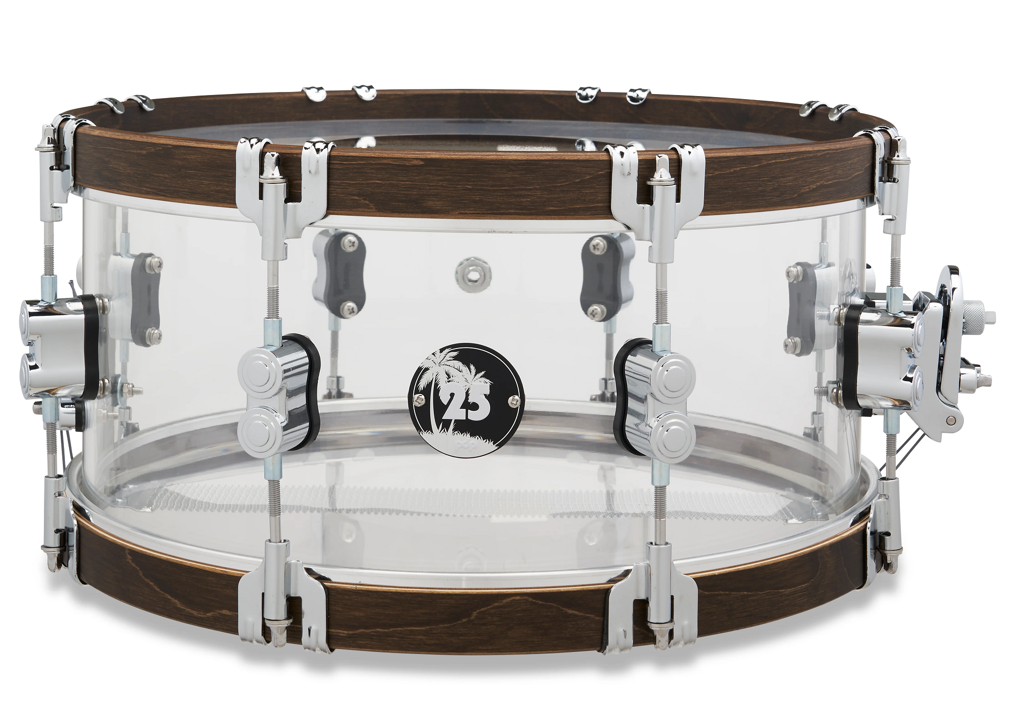 DW PDP 25th Anniversary Acrylic Snare – transparente Acryl-Snare-Drum
