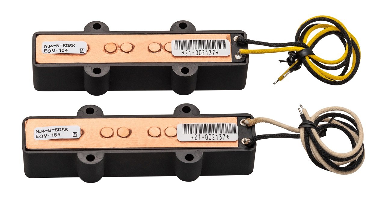 J/J-Style Bass Pickup Set, Single Coil, 4-String - Bridge & Neck