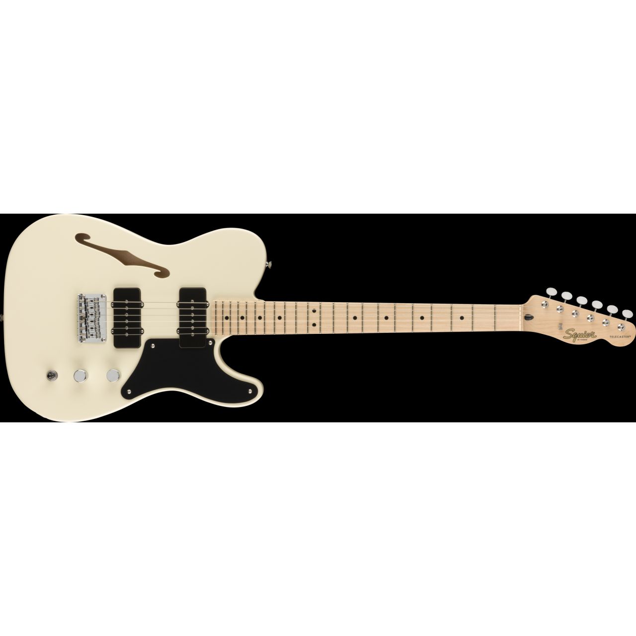 Paranormal Carbronita Telecaster® Thinline, Maple Fingerboard, Olympic White 