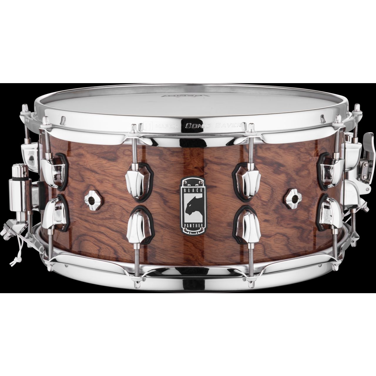 14" x 6,5" Black Panther Shadow Snare Natural Maple Burl