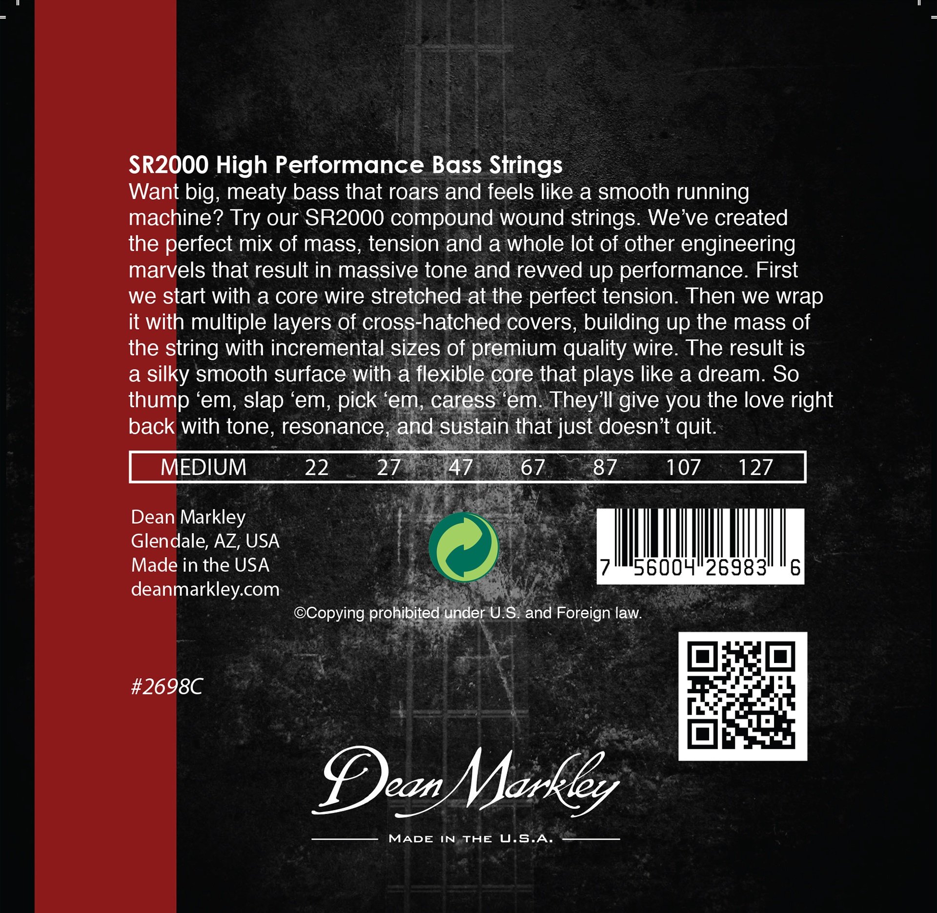 SR 2000 - 2698 C - Electric Bass String Set, 7-String, Medium, .022-.127