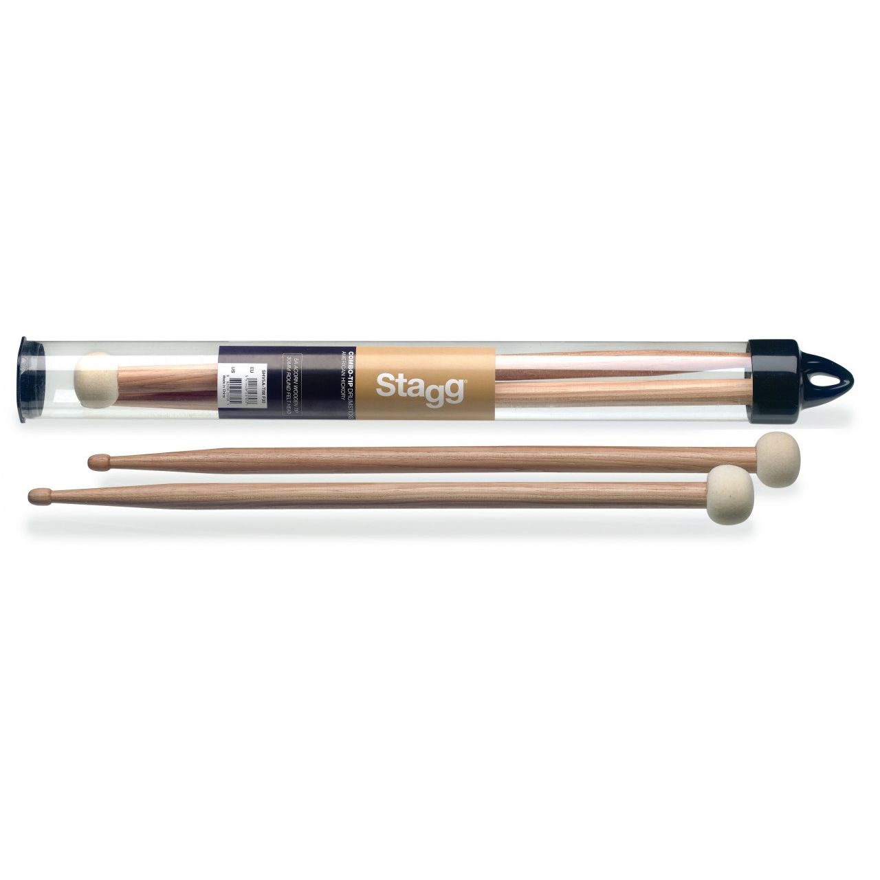 5A Combo-Tip Drumsticks Hickory and Felt Tip