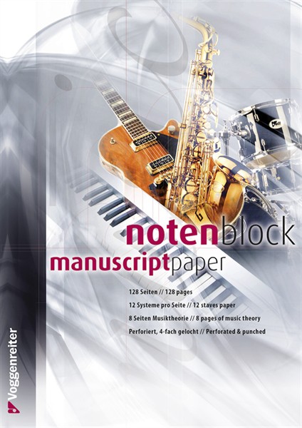 Notenblock 12 Systeme Din A4  192 Seiten