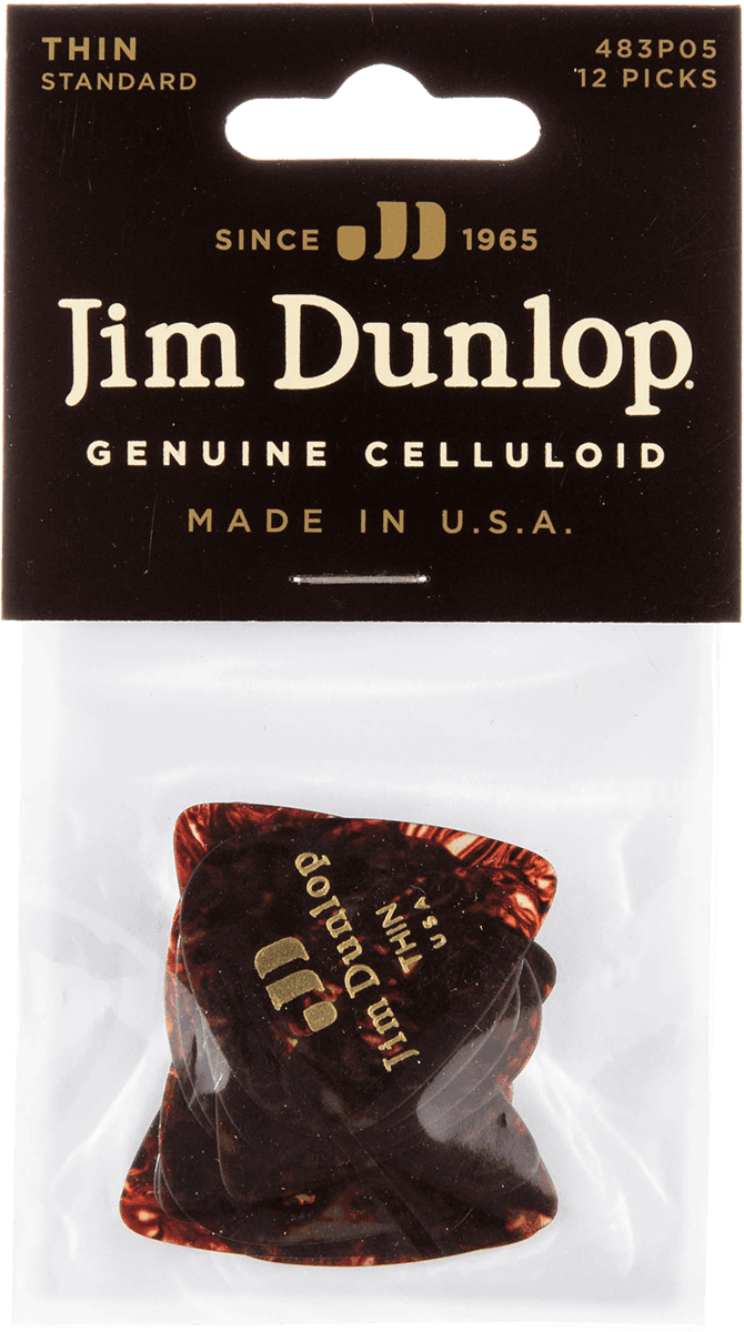 Genuine Celluloid Classic picks 12 Stück Shell Thin