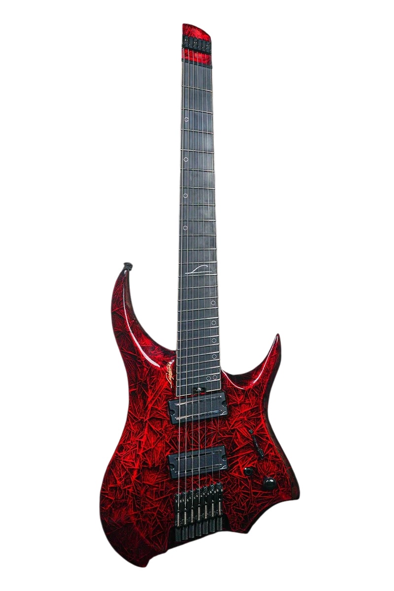 Revenant 7-String Multiscale Headless E-Gitarre Gloss Bloody Mary