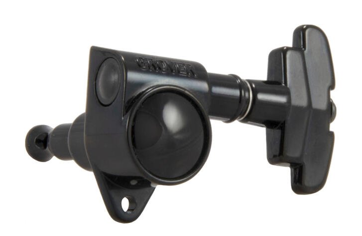 109BC Super Rotomatics with 3-Step Button - Guitar Machine Heads, 3 + 3 - Black Chrome