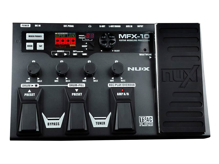 MFX-10 Modeler + Multi-Effekte Amp-Modeling Pedal mit Expression Pedal