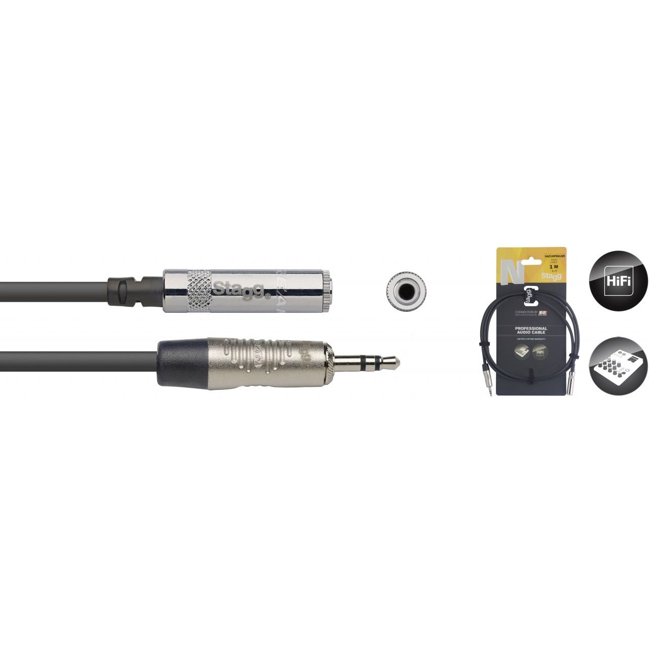 Audiokabel Verlängerung - mKlinke(st) - 1m