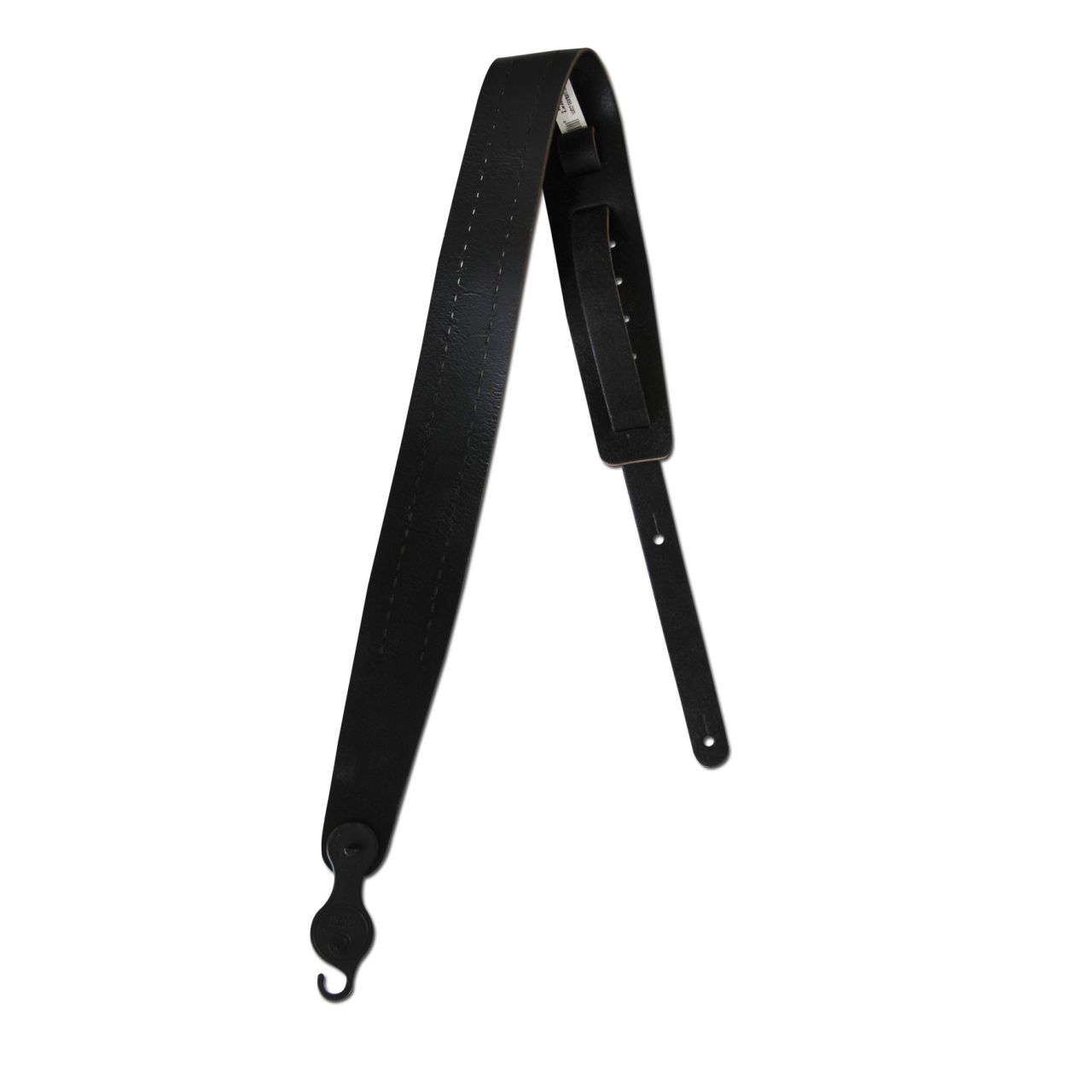 Guitar Strap Leather Black Rows