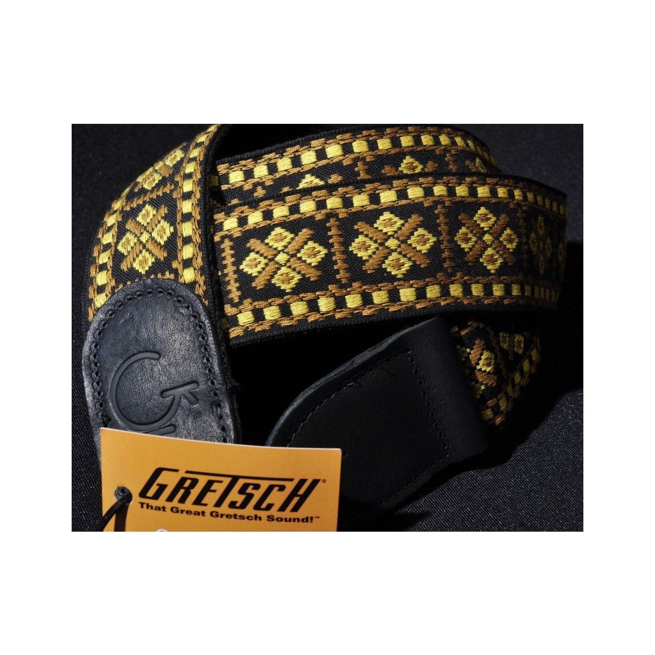 Guitar Strap Diamond Black End