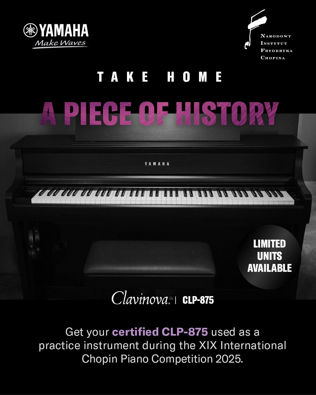 CLP-875 Digitalpiano in Rosenholz