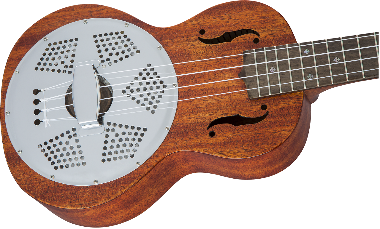 G9112 Resonator-Ukulele Biscuit Cone, Honey Mahogany Stain