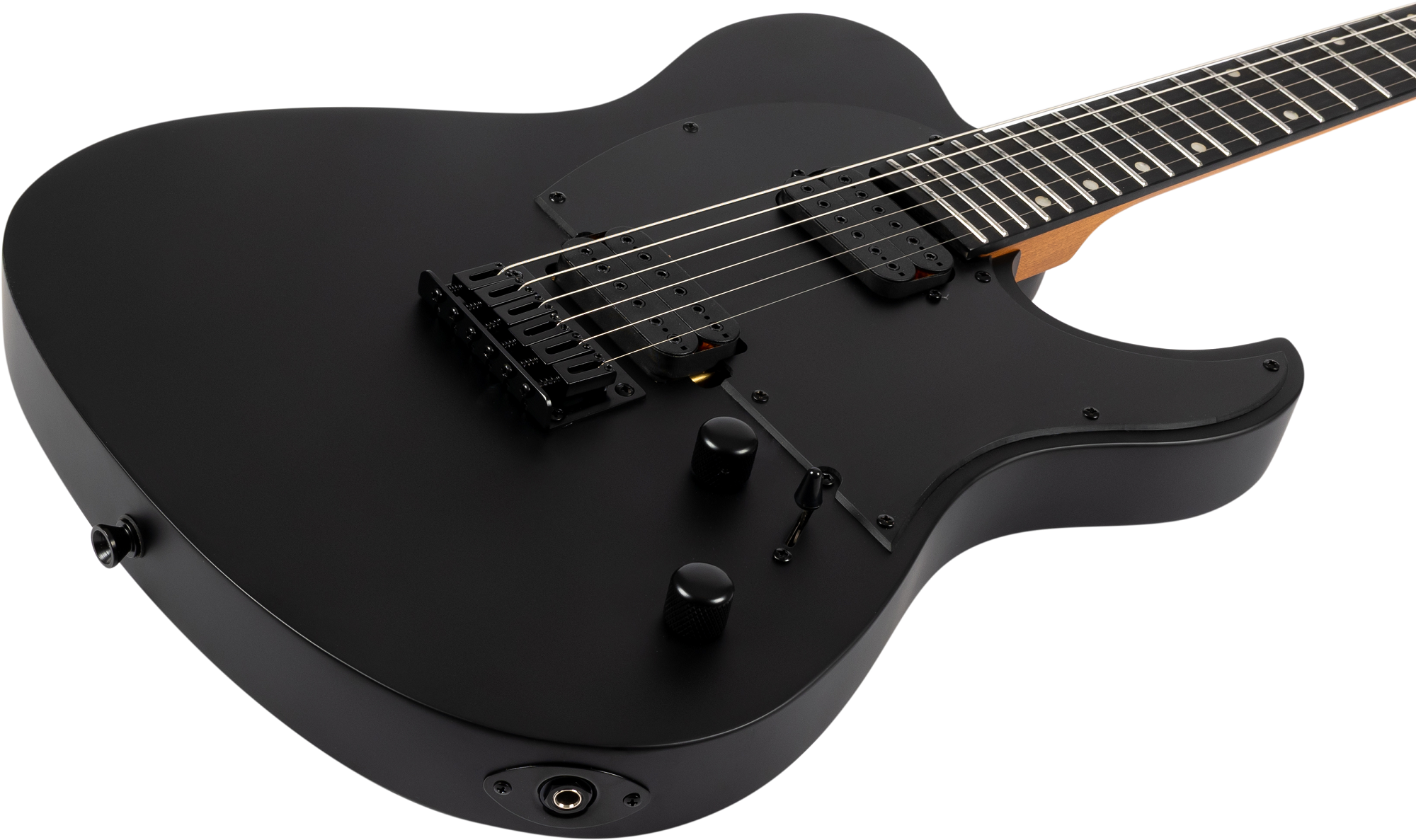 Spira T-400 Baritone MBK Satin Black – Nahaufnahme der Tonabnehmer