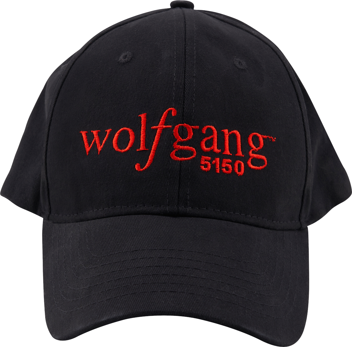 Wolfgang® Fitted Hat, Black with Red Wolfgang®/5150® Logo