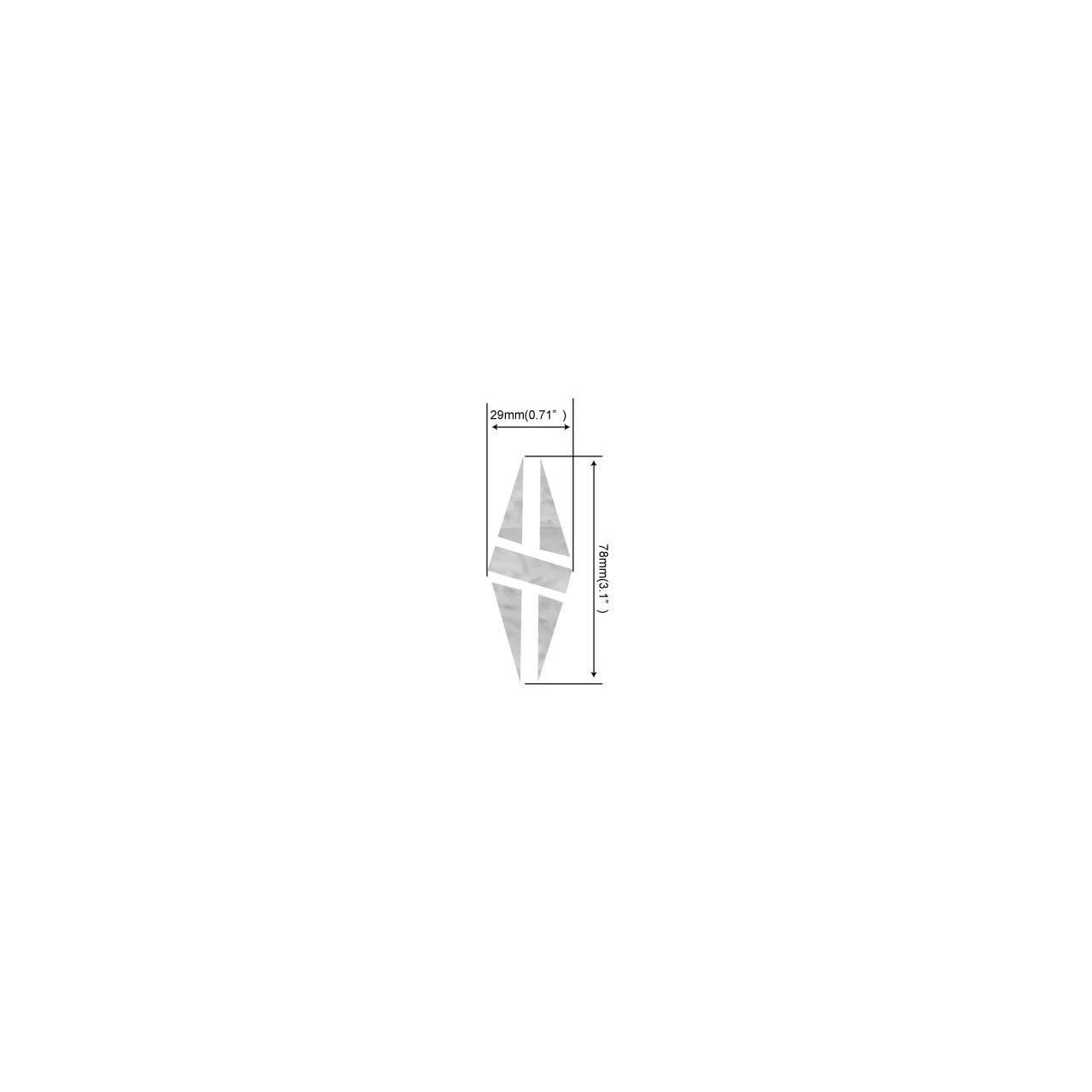 Inlay Stickers, Headstock-Diamond Hatch (GOLD)