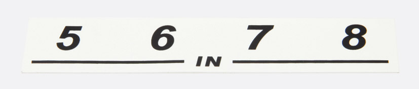 Beschriftungs Sticker, IN 5-8