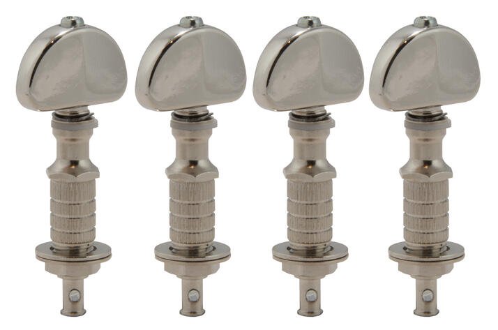 115N - Perma Tension Tenor Banjo Pegs, Metal Button, Set of 4 - Nickel