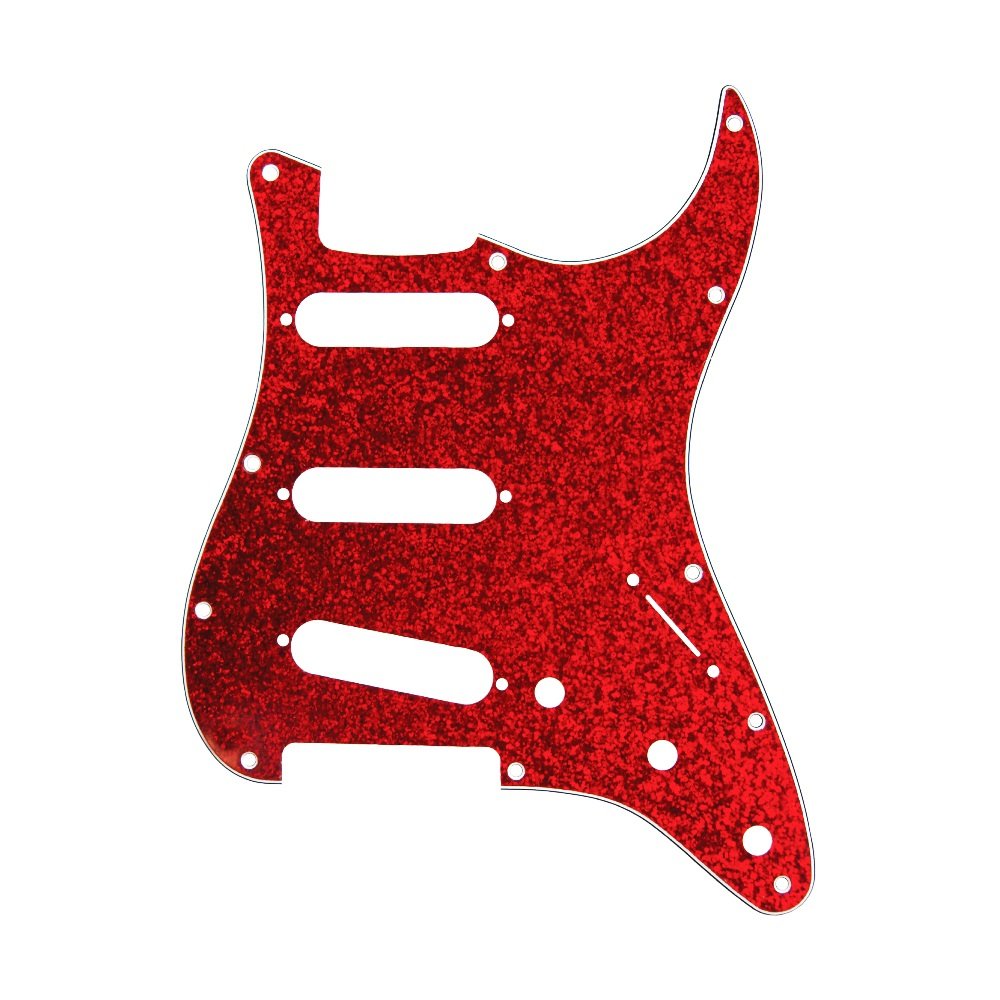 ST-Style SSS Pickguard (DPP ST RDS SSS), Red Sparkle