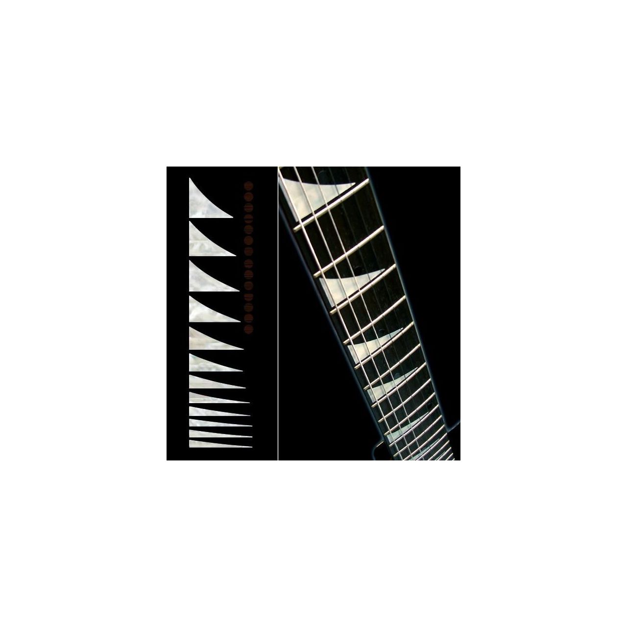 Inlay Stickers Shark Fin with Rosewood Dots