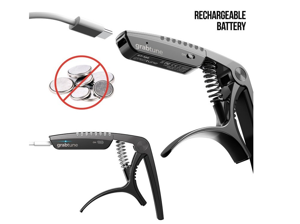 Grabtune GT-100 Capo & Tuner Black