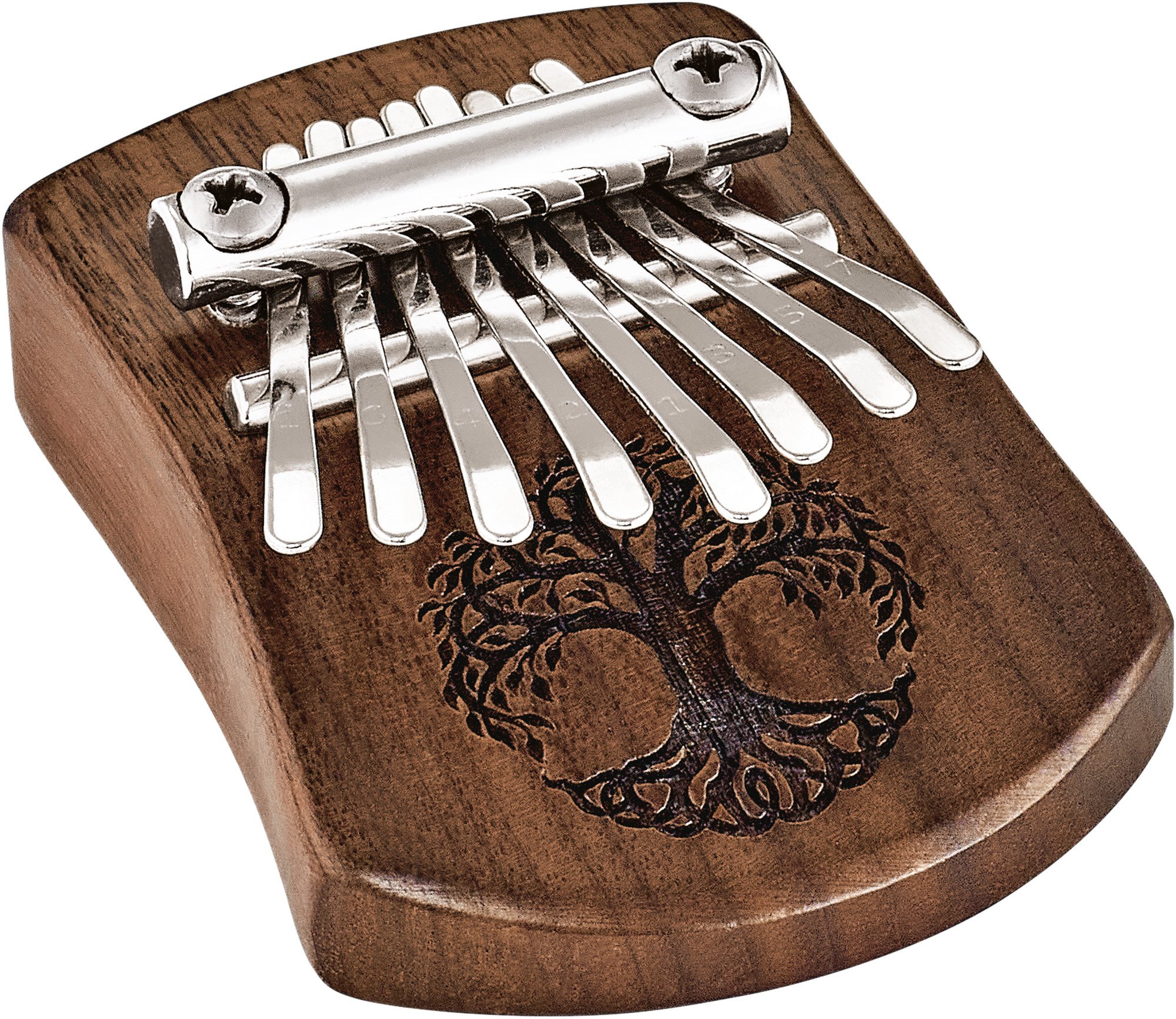 8 Notes Tree of Life solid Kalimba, Walnut