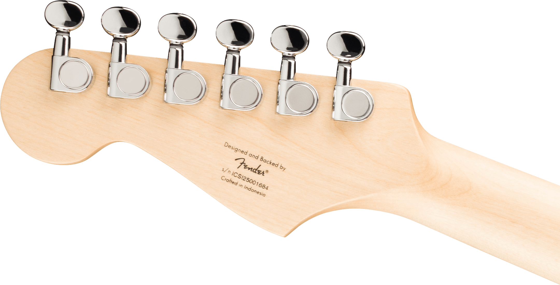 Gitarrenkopfplatte, Stimmmechaniken, Ahornholz, Chromfarben