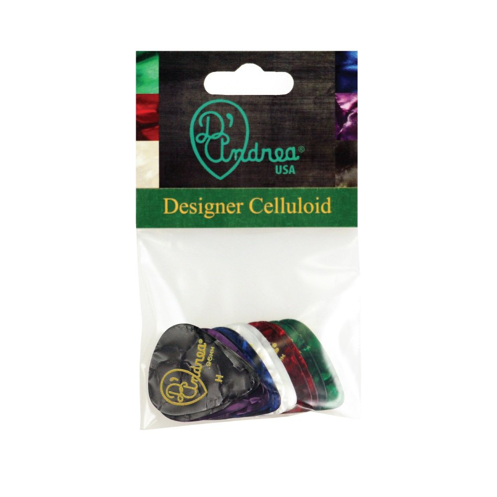 Designer Pearl Picks - 351 Shape (TDC351 .96HV), 12 pcs Assorted Pick Pack, 0.96 mm
