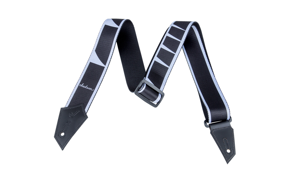 Strap with Sharkfin Inlay Pattern, Black/White 
