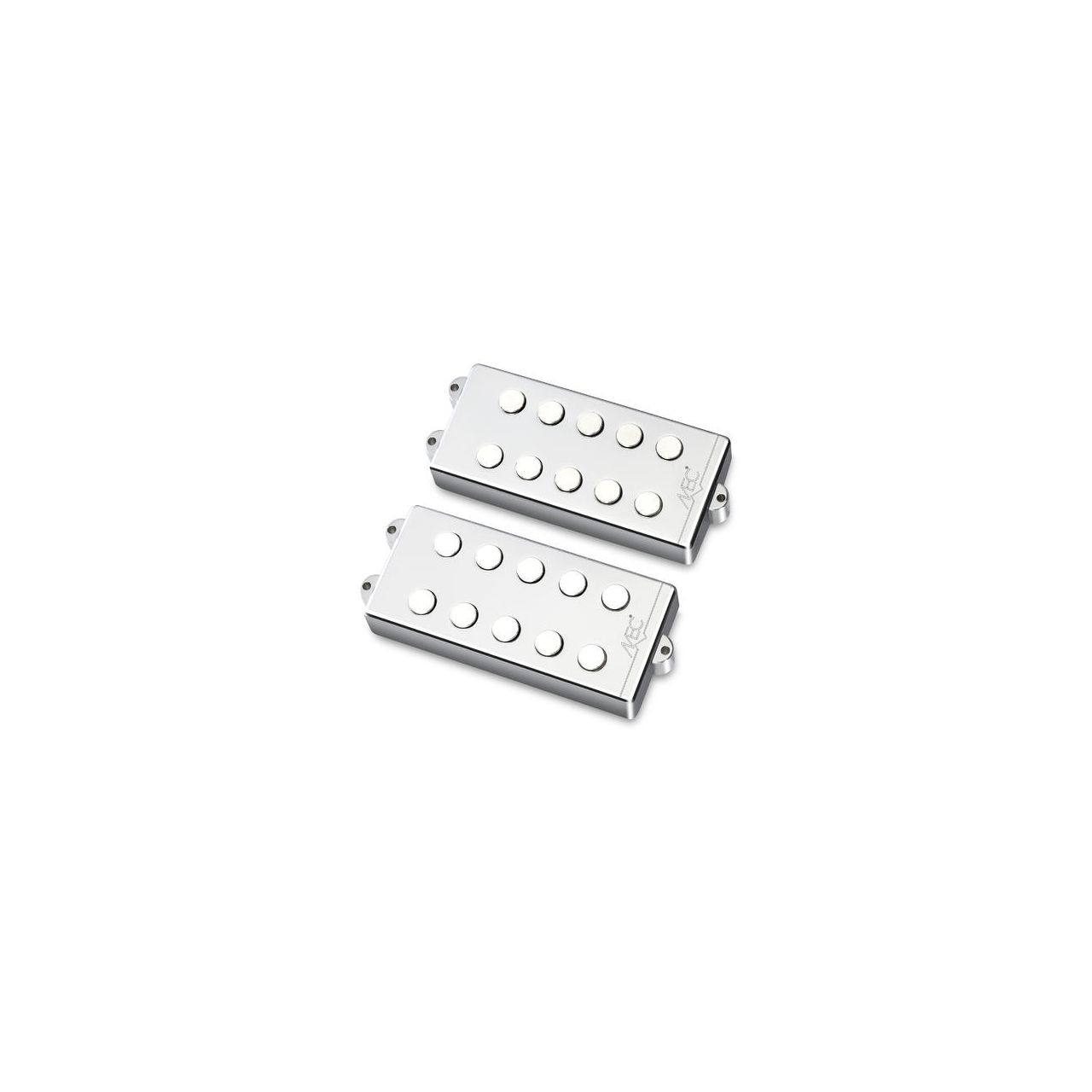 MM-Style Bass Pickup Set, Metal Cover, 5-String - Chrome 