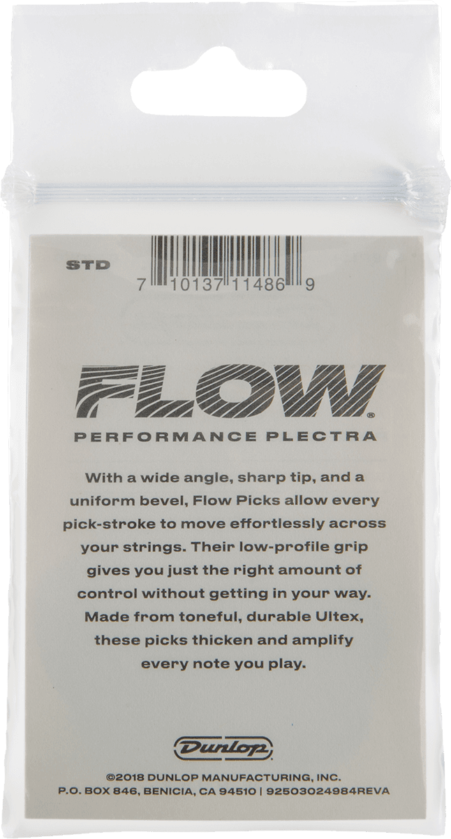 Flow Standard Picks with Grip Player's Pack, 6 Stk., red, 1.14 mm