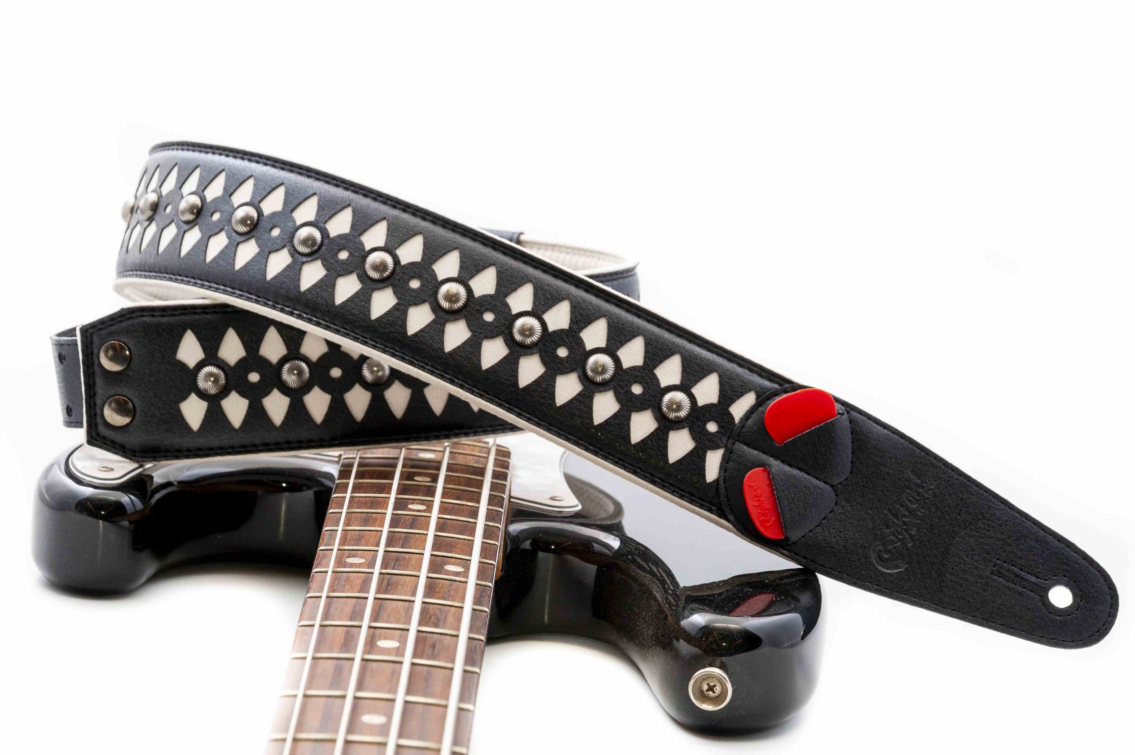Armour White Guitar Strap