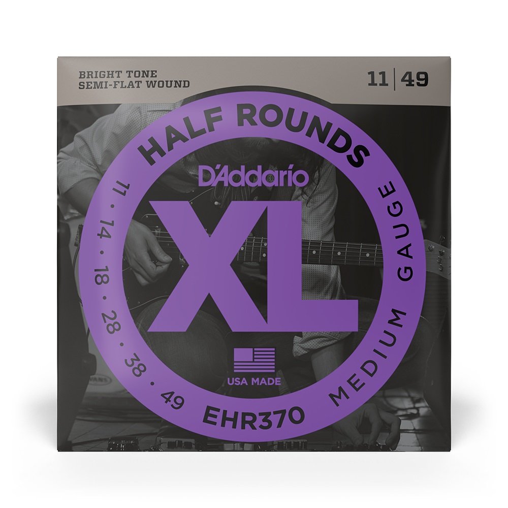 EHR370 Half Round Saiten für E-Gitarre, Medium, 11-49