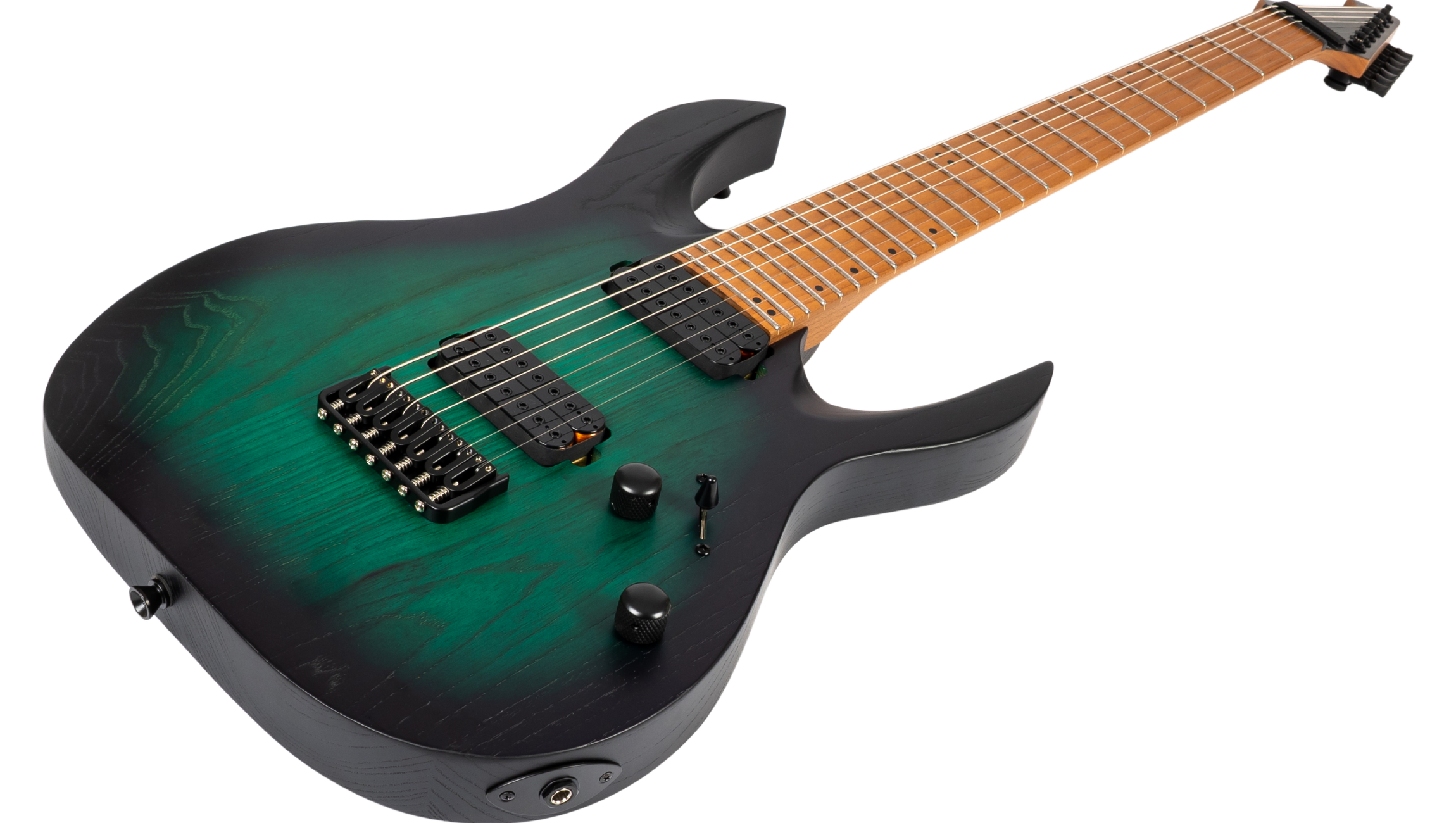 S-607 AGR 7-String E-Gitarre Swamp Ash Green Stainless Steel
