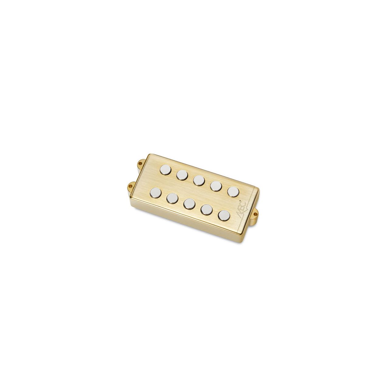 Passive MM-Style Bass Pickup, Metal Cover, 5-String, Neck - Brushed Gold 