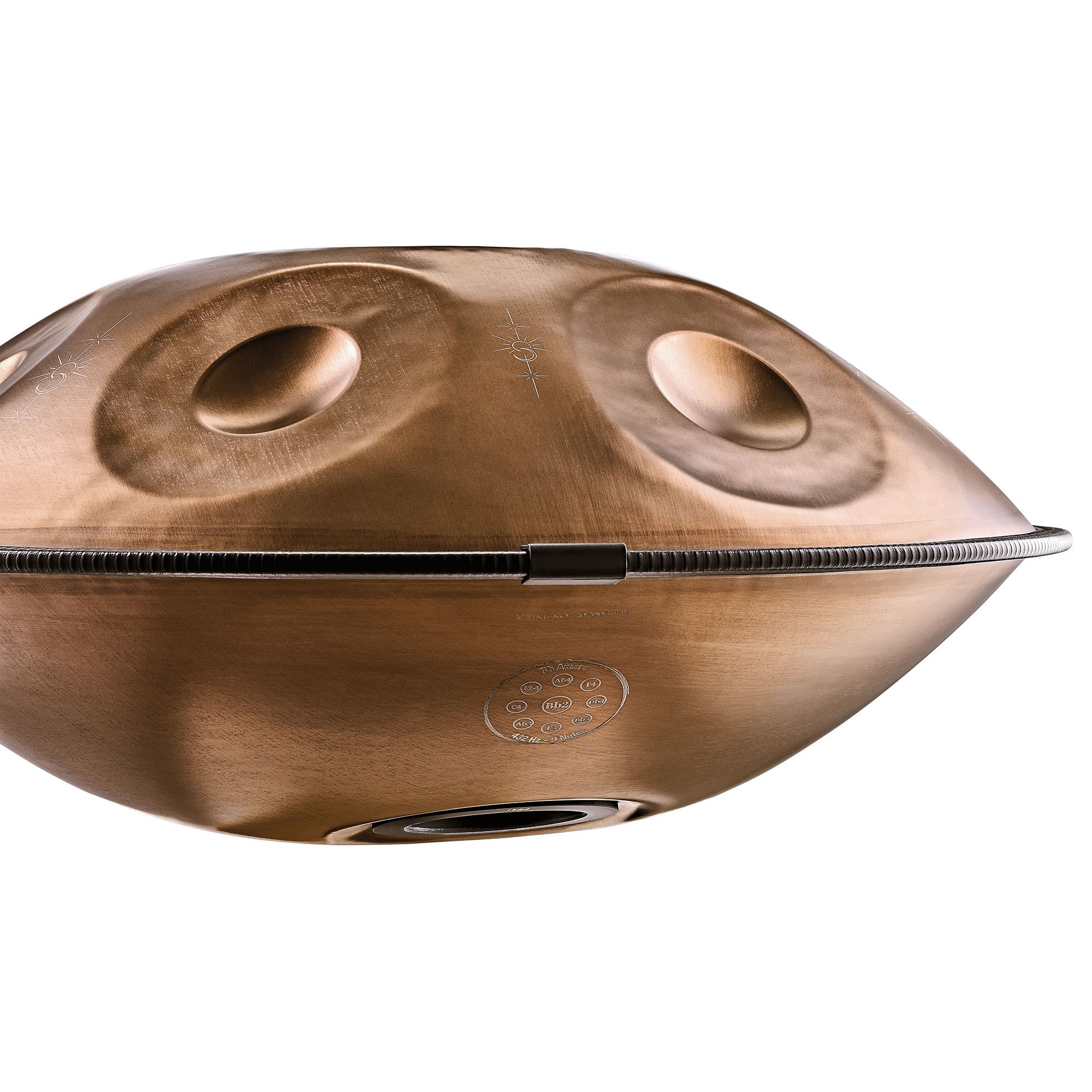 HPSTL93CU - Sensory Handpan, Edelstahl, B2 Amara, 9 Töne, 432 Hz, Vintage-Kupfer