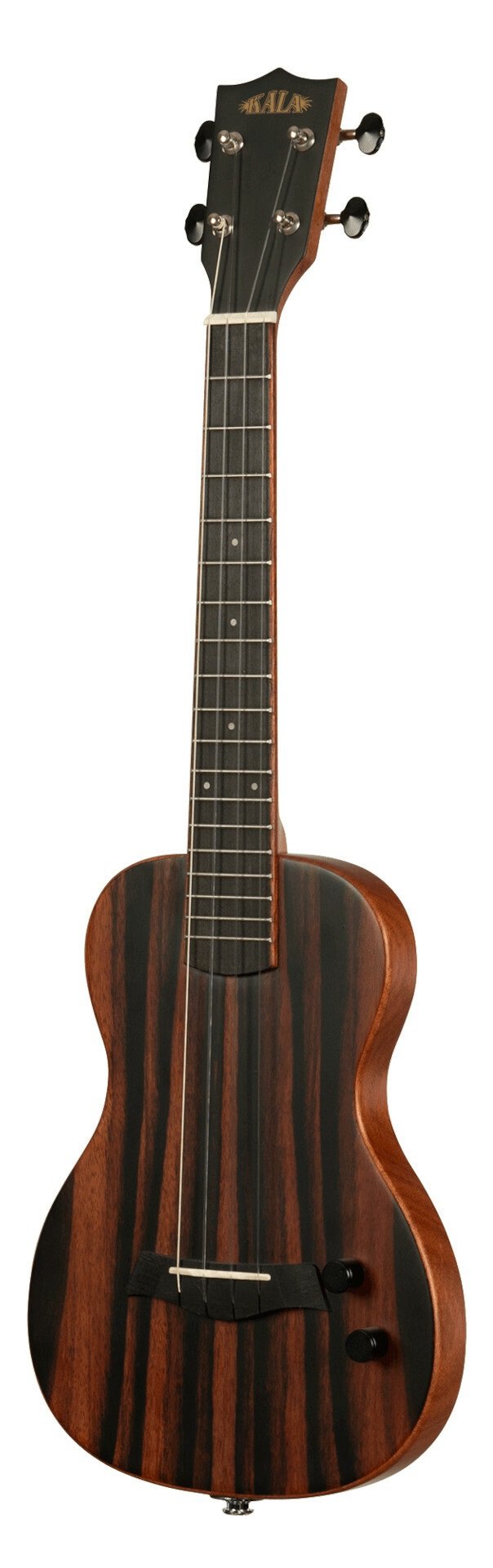 KA-SB-EBY-T - Solid Body Electric Striped Ebony Tenor Ukulele, with Bag