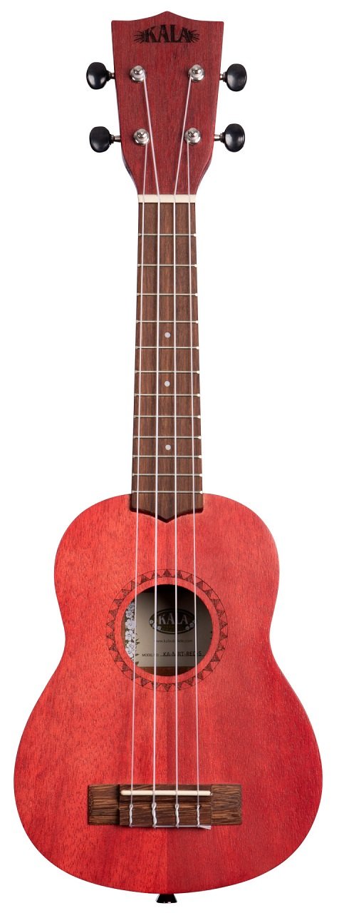 KA-MRT-RED-S - Adobe Red Watercolor Meranti Soprano Ukulele