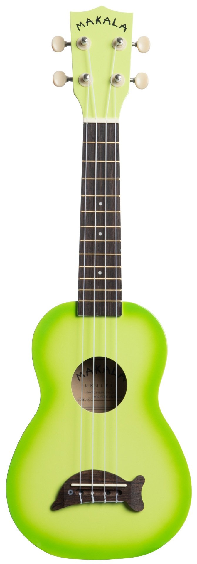 Soprano Dolphin Ukulele Green Apple Burst