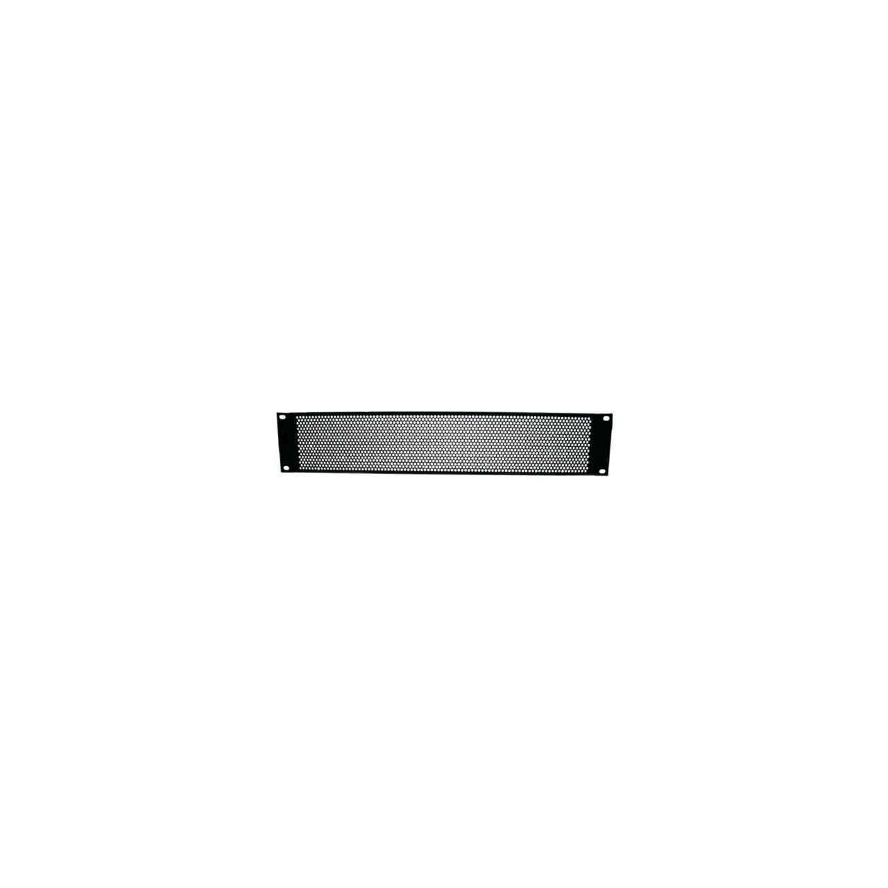 19" Parts 87222 VR - 19" U-Lüftungsblende 2 HE, Rundlochung